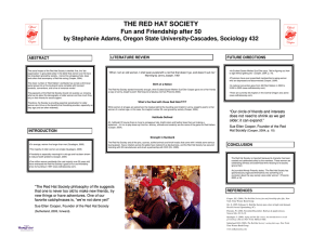 THE RED HAT SOCIETY Fun and Friendship after 50 LITERATURE REVIEW