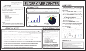 ELDER CARE CENTER ABSTRACT INTRODUCTION The mental health of elders and the sui-