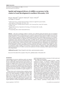 Spatial and temporal drivers of wildfire occurrence in the