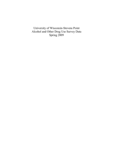 University of Wisconsin-Stevens Point Alcohol and Other Drug Use Survey Data