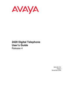 2420 Digital Telephone User’s Guide Release 4 555-250-701