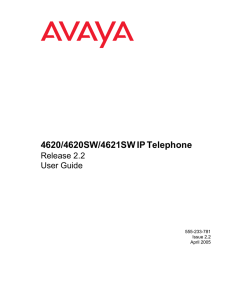 4620/4620SW/4621SW IP Telephone Release 2.2 User Guide