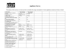 Appliance Survey