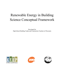 Renewable Energy in Building Science Conceptual Framework Developed for