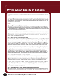 Myths About Energy in Schools
