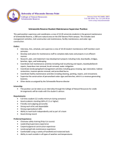 Schmeeckle Reserve Student Maintenance Supervisor Position