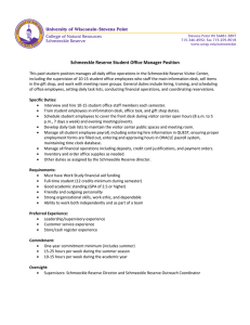 Schmeeckle Reserve Student Office Manager Position