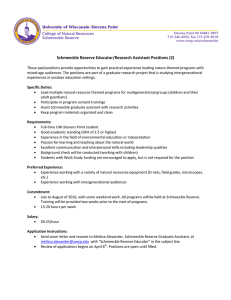 Schmeeckle Reserve Educator/Research Assistant Positions (2)