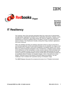 Red books IT Resiliency Paper