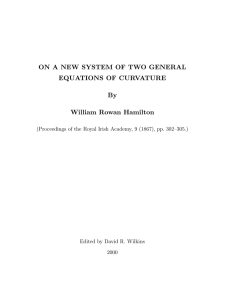ON A NEW SYSTEM OF TWO GENERAL EQUATIONS OF CURVATURE By