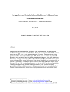 Mortgage Contracts, Dissolution Rules, and the Closure of Building and... During the Great Depression