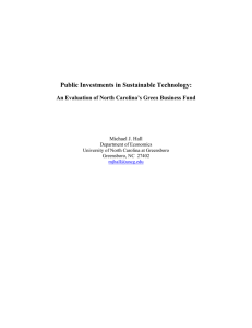 Public Investments in Sustainable Technology: Michael J. Hall