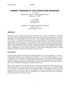 ENERGY TRANSFER AT THE CONVECTION BOUNDARY