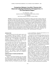 Comparison Between Liouville’s Theorem And The Plasmapause Region