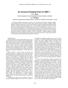 An Unusual Charging Event on ISEE 1 R. C. Olsen
