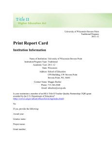 Print Report Card Institution Information