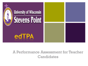 + A Performance Assessment for Teacher Candidates