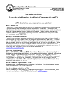 Program Faculty Edition  — edTPA description, cost, registration, and submission —