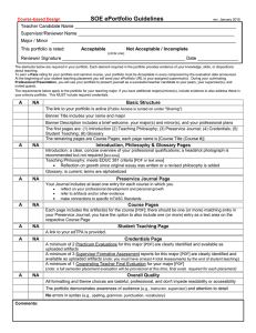 SOE ePortfolio Guidelines