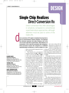 Single Chip Realizes Direct-Conversion Rx