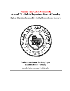 Prairie View A&amp;M University  Annual Fire Safety Report on Student Housing