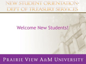 Welcome New Students!