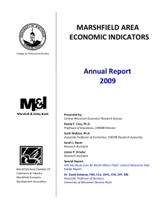 MARSHFIELD AREA ECONOMIC INDICATORS Annual Report 2009