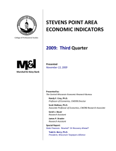 STEVENS POINT AREA ECONOMIC INDICATORS 2009:  Third