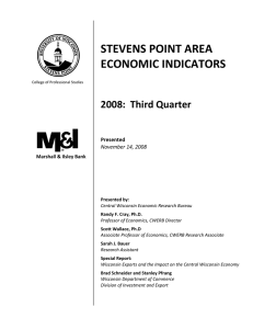 STEVENS POINT AREA  ECONOMIC INDICATORS   