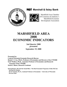 MARSHFIELD AREA 2008 ECONOMIC INDICATORS
