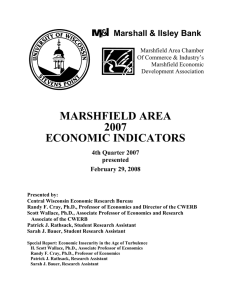 MARSHFIELD AREA 2007 ECONOMIC INDICATORS