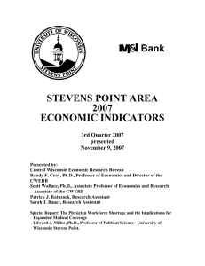 STEVENS POINT AREA 2007 ECONOMIC INDICATORS