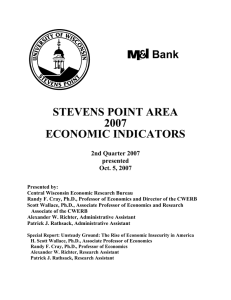 STEVENS POINT AREA 2007 ECONOMIC INDICATORS