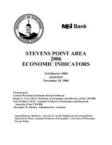 STEVENS POINT AREA 2006 ECONOMIC INDICATORS