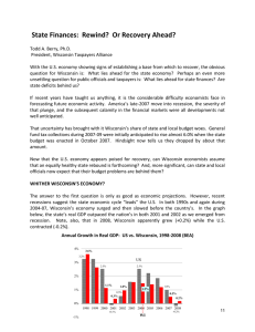 State Finances:  Rewind?  Or Recovery Ahead?
