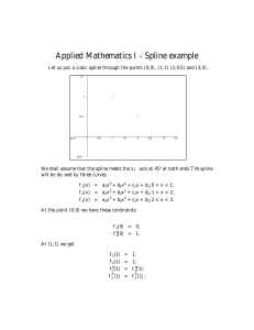 Applied Mathematics I - Spline example