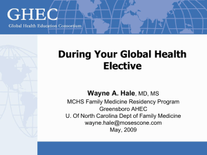 During Your Global Health Elective  Wayne