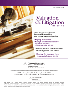 &amp; Valuation Litigation