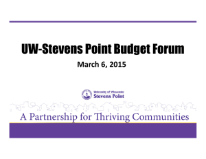UW-Stevens Point Budget Forum March 6, 2015
