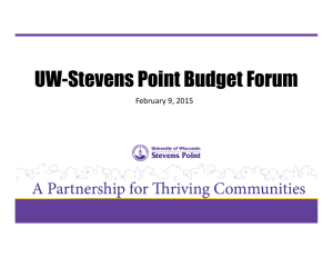 UW-Stevens Point Budget Forum February 9, 2015