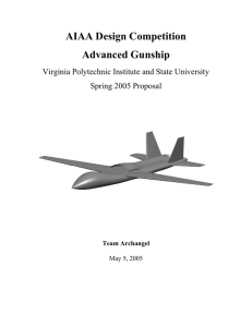 AIAA Design Competition Advanced Gunship Virginia Polytechnic Institute and State University