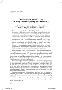 Ground-Reaction Forces During Form Skipping and Running