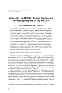 Isometric Hip-Rotator Torque Production at Varying Degrees of Hip Flexion