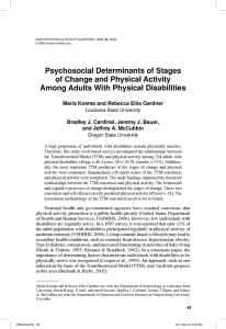 Among Adults With Physical Disabilities Psychosocial Determinants of Stages