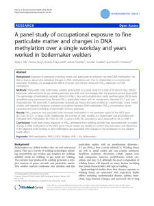 A panel study of occupational exposure to fine
