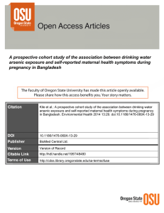 A prospective cohort study of the association between drinking water
