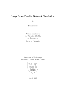 Large Scale Parallel Network Simulation Eoin Lawless