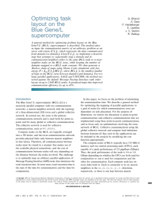 Optimizing task layout on the Blue Gene/L supercomputer