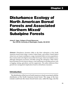 Disturbance Ecology of North American Boreal Forests and Associated Northern Mixed/