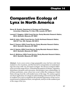 Comparative Ecology of Lynx in North America Chapter 14